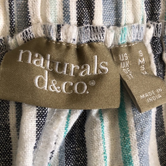 Never worn, linen and viscose blend roll tab, straight leg pants.  Size S - Picture 6 of 7